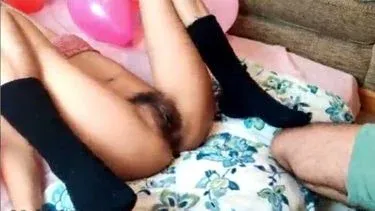 Hairy girlfriend's Masafun pussy on Valentine's Day
